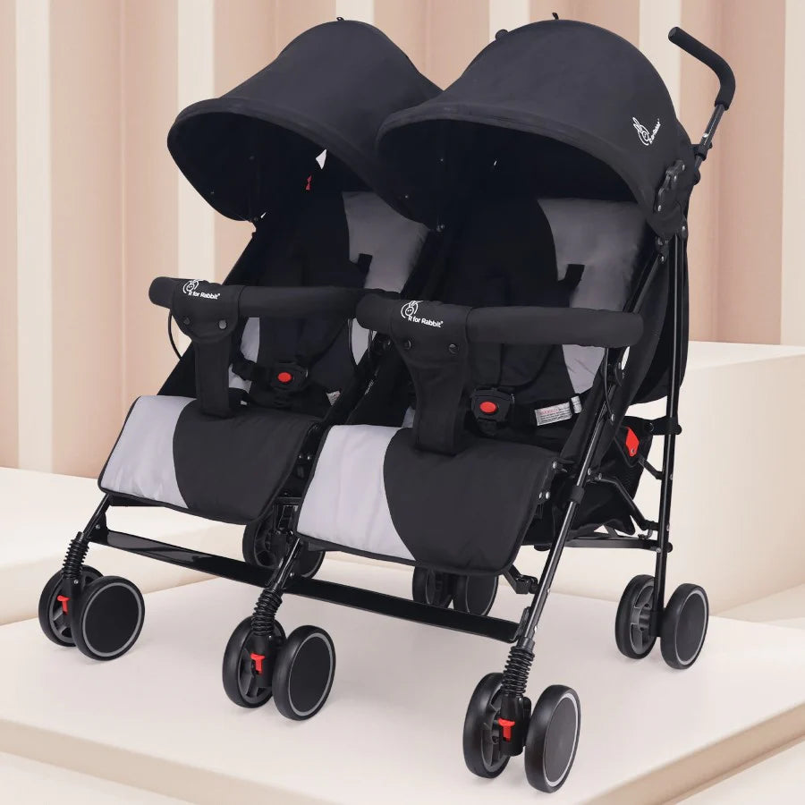 Ginny &Jhonny Stroller-Blackgrey R FOR RABBIT