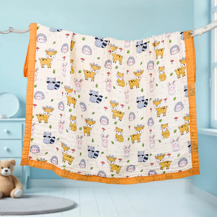RITVI MUSLIN BORDER BLANKET