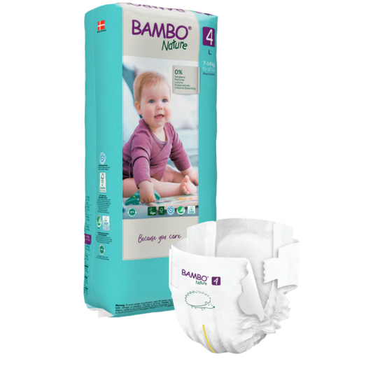 Bambo Nature Premium Baby Tape Diapers for Babies, Large Size (7-14 Kgs) - Mamadada