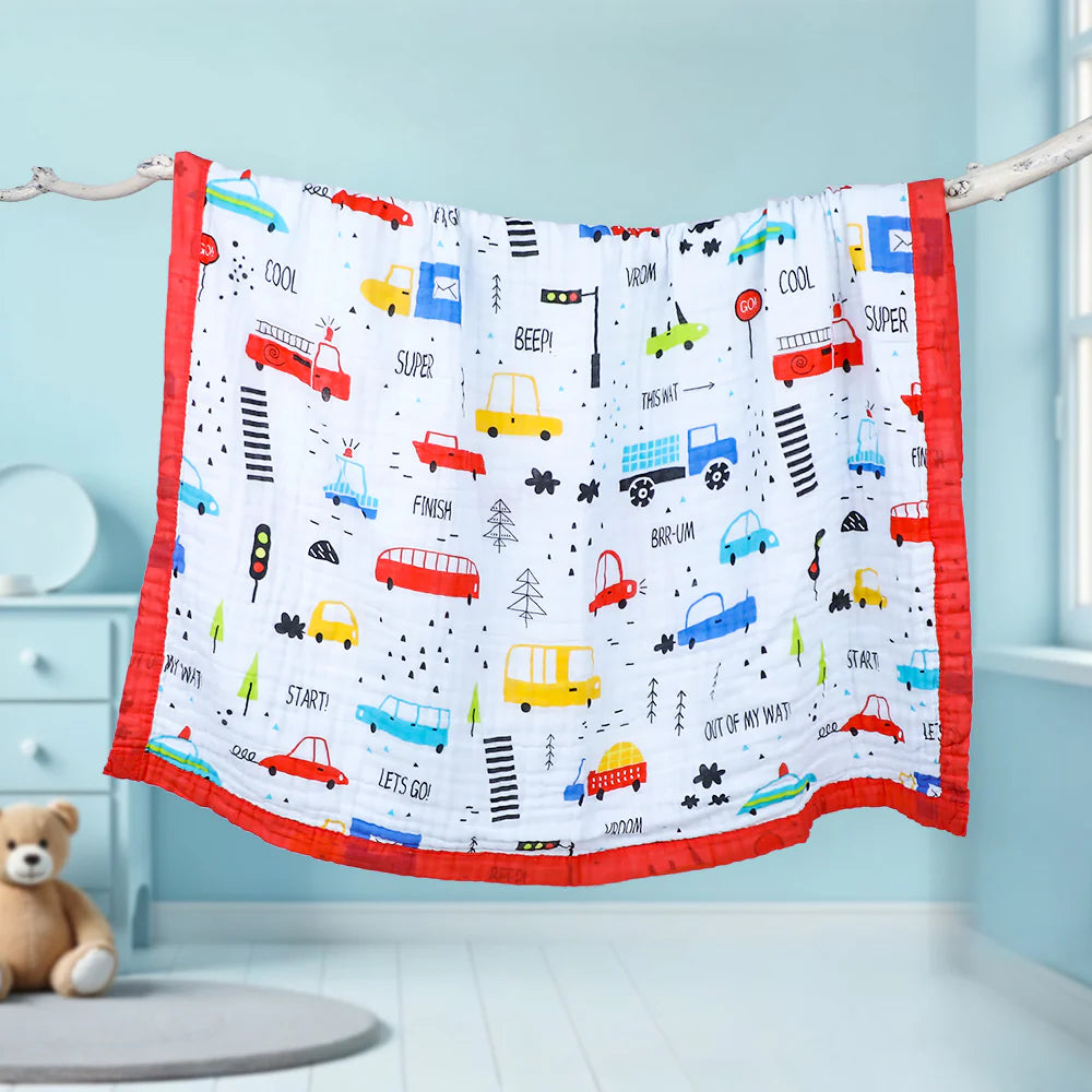 RITVI MUSLIN BORDER BLANKET