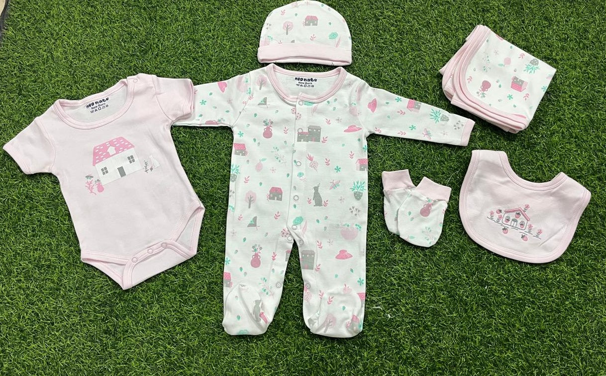 3889-NB ROMPERS GITF PACK OF 6