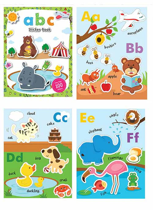 Pegasus - Set of 4 Sticker Books - Number, ABC, Things that Move & Shapes and Opposites