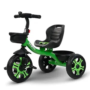 Baybee Mario Sportz Trikes Tricycle for Kids with Parental Adjust Push Handle, Canopy, Rubber Wheels & Storage - Mamadada