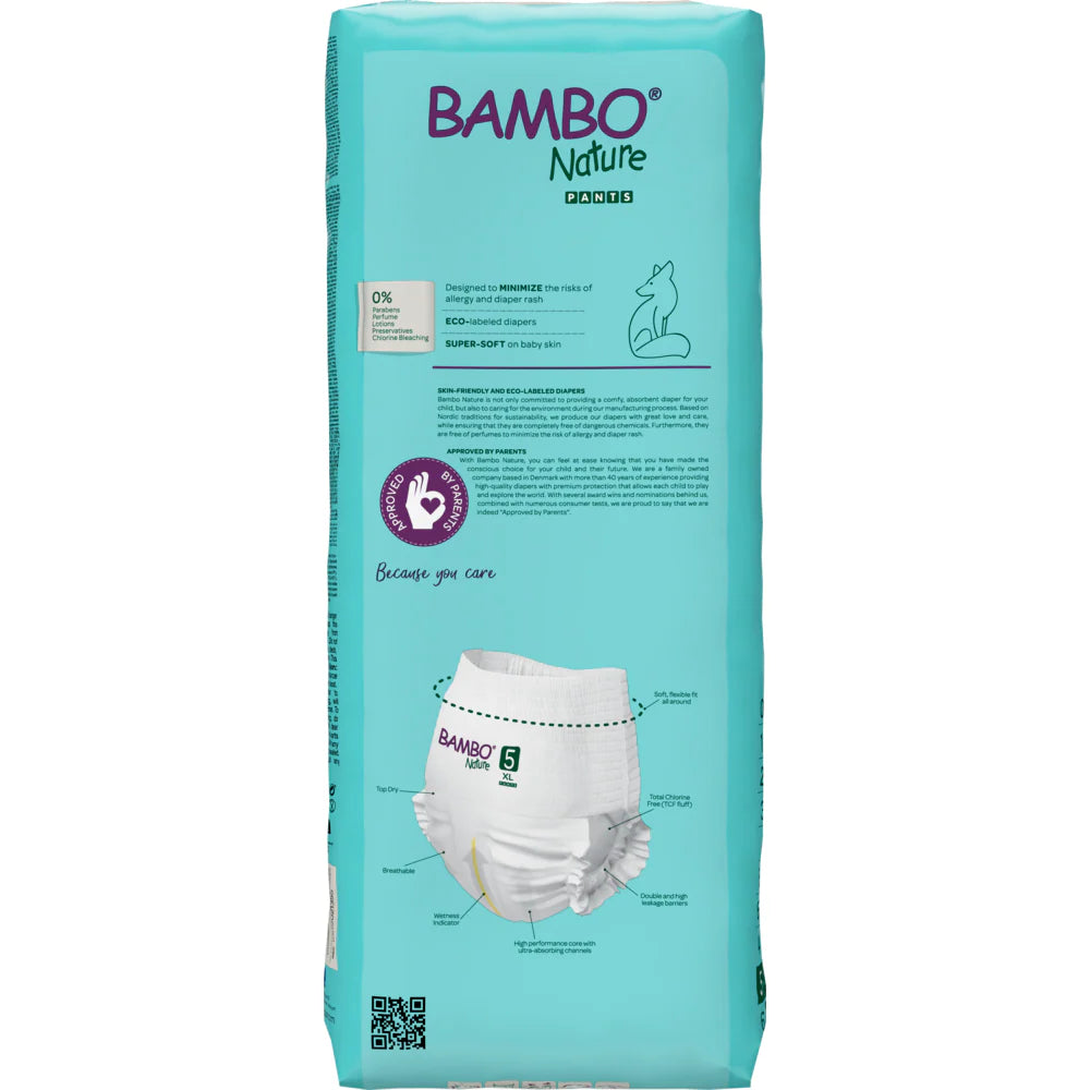 Bambo Nature Premium Baby Pants Diapers for Babies, XL Size (11-17 Kgs) - Mamadada