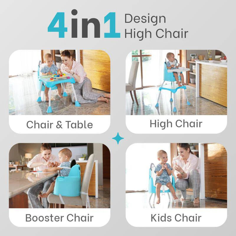 R FOR RABBIT- 4 in 1 Cherry Berry Grand High Chair - Convertible, Removable Tray