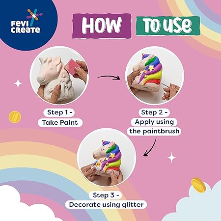 FEVICREATE UNICORN MONEY BANK KIT
