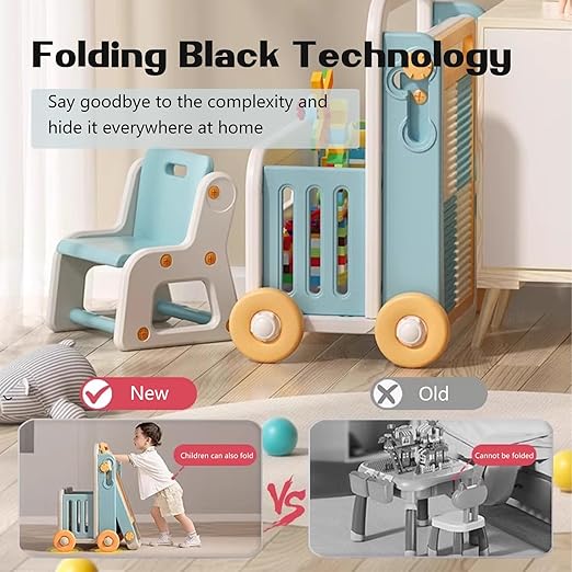 MAMA DADA - 4 in 1 Kid Multifunctional Activity Table with Large Storage for Kids