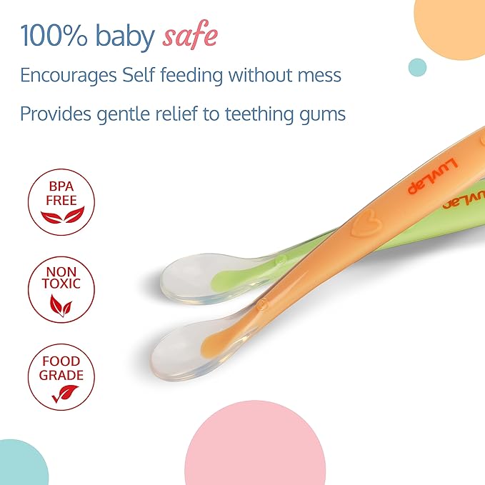 19093 BABY SOFT SILICON SPOON PK2