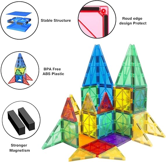 203-MAGPLAY MAGNETIC TILES 18PC