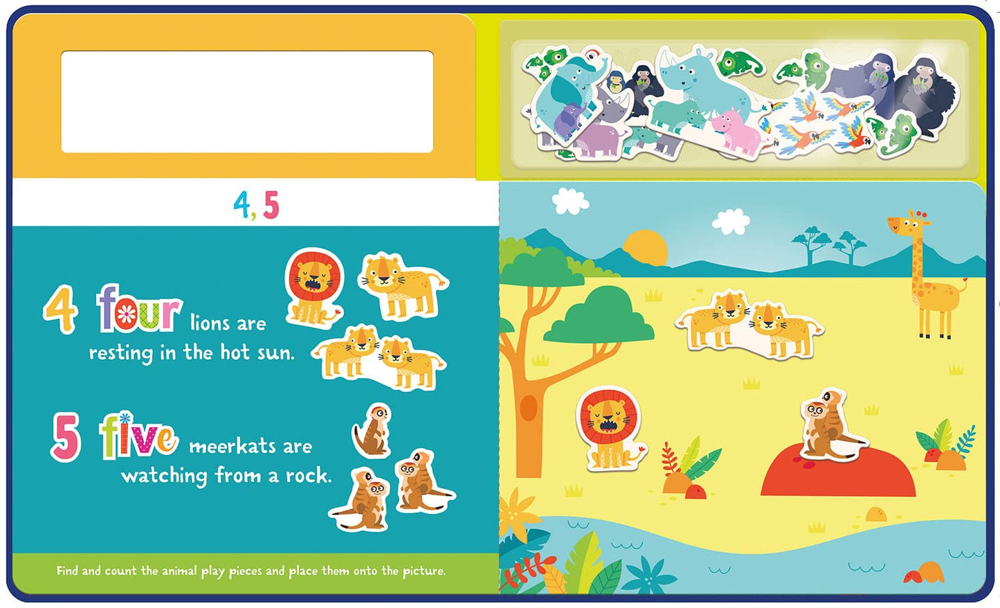 PLAY FELT;COUNTING WILD ANIMALS