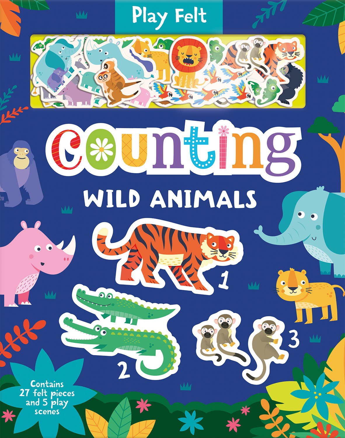 PLAY FELT;COUNTING WILD ANIMALS