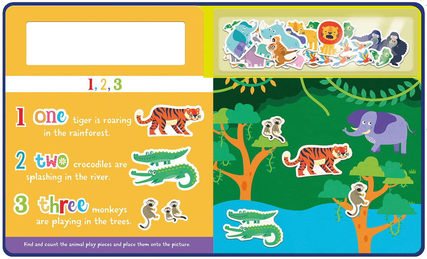 PLAY FELT;COUNTING WILD ANIMALS