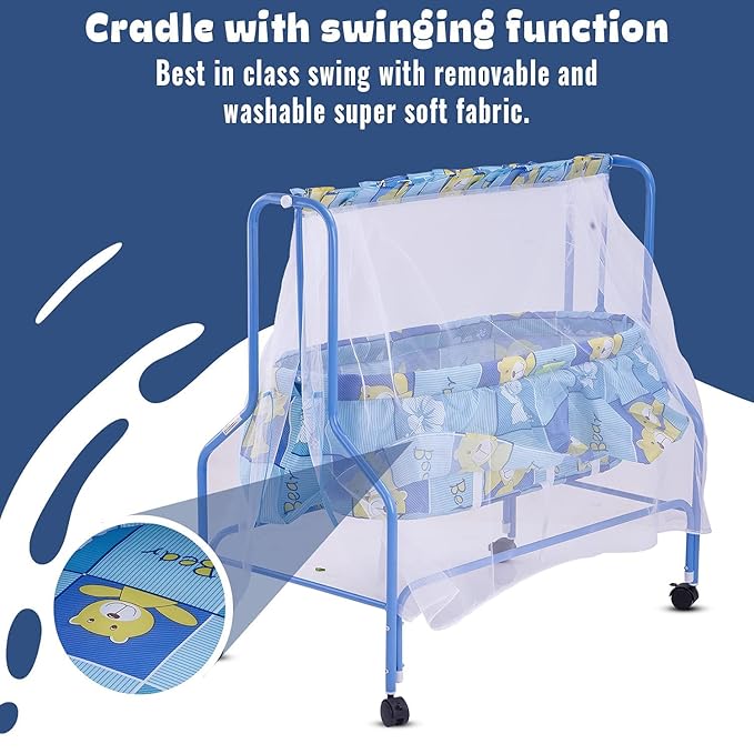 BAYBEE Enchant Cotton Swing Jhula Cradle for Babies Infant Cot