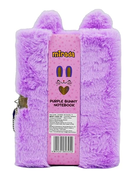LK23004 PURPLE BUNNY NOTE BOOK