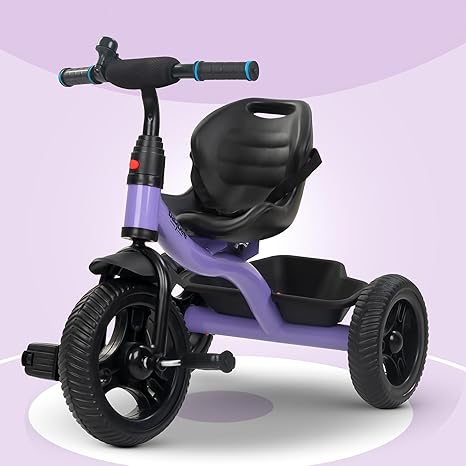 Baybee Mario Sportz Trikes Tricycle for Kids with Parental Adjust Push Handle, Canopy, Rubber Wheels & Storage - Mamadada
