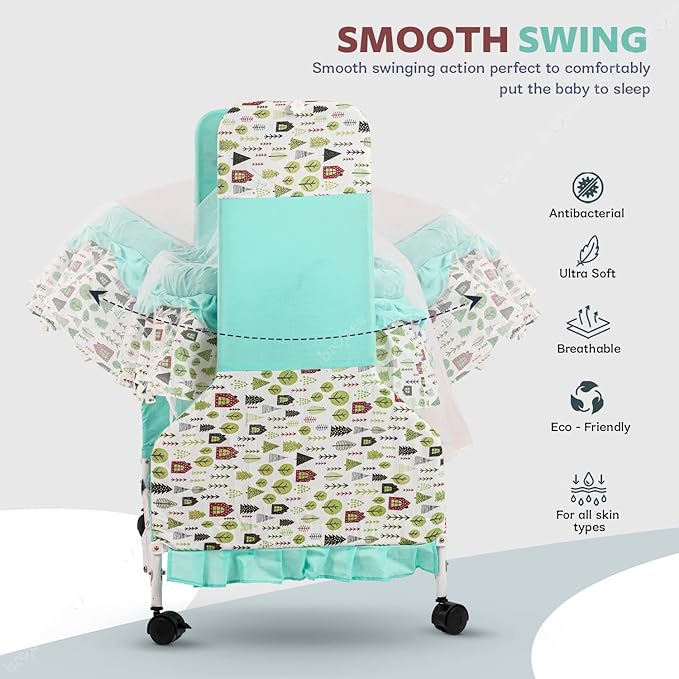 Baybee Baby Swing Cradle for Newborn Baby, Infant Baby Cradle Jhula for Baby with Mosquito Net