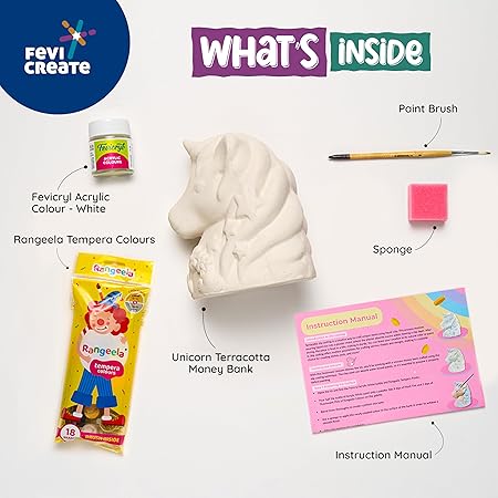 FEVICREATE UNICORN MONEY BANK KIT
