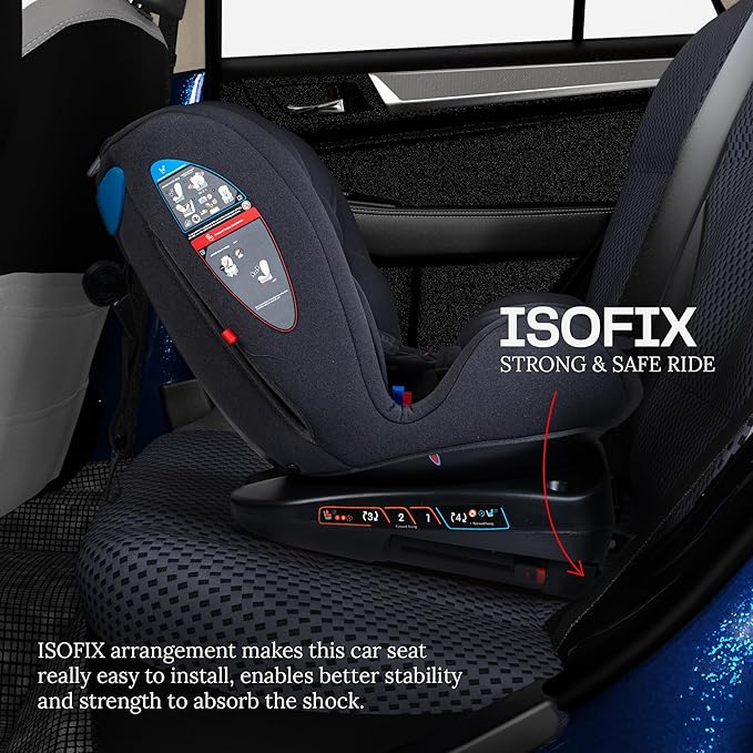 Baybee Convertible Car Seat for Baby 0 to 12 Years ISOFIX, 3 Position Recline - Mamadada