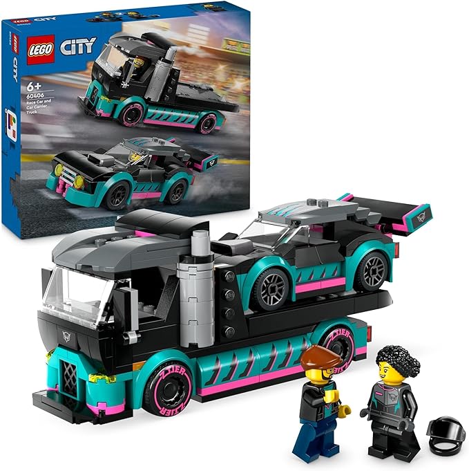60406 RACECAR&CAR CARRIER TRUCK
