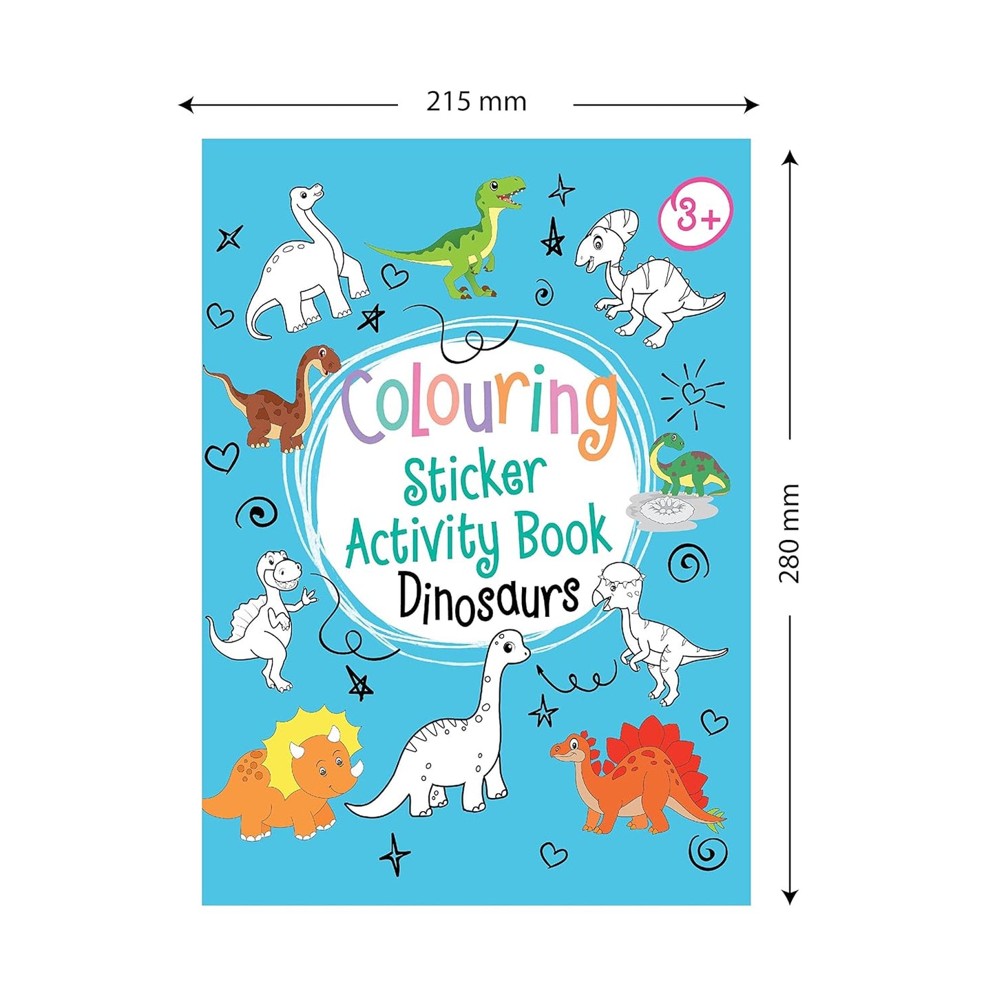 PEGASUS - Set of 4 Colouring Sticker Activity Book for 3+ Years Kids