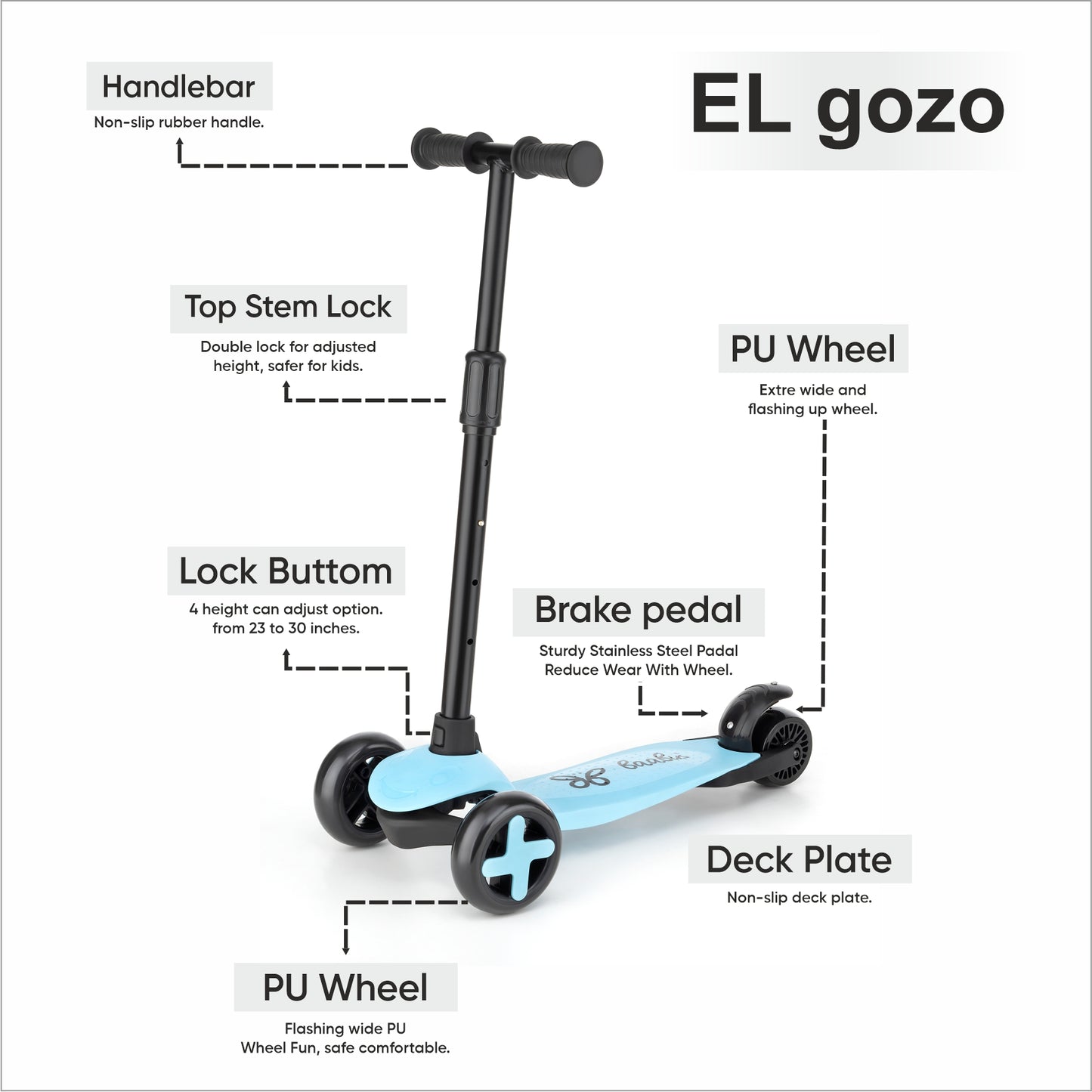 ELGOZO scooter deluxe code 1151- Baa Bus