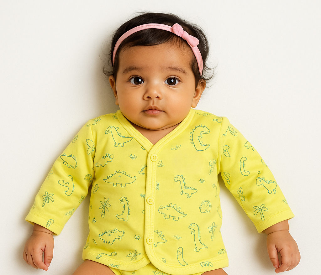 Dinosaur Long Sleeve Jabla (Yellow)
