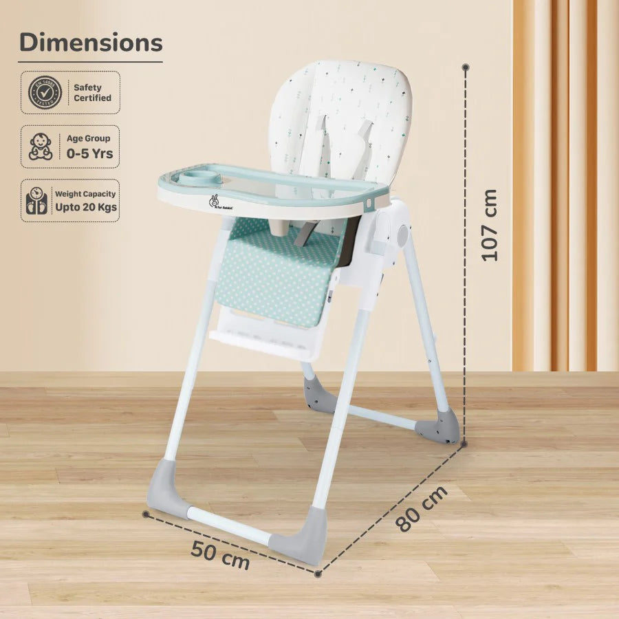 Marshmallow lite High Chair - 6 Level Height Adjustment, 3 Recline modes, Adjustable