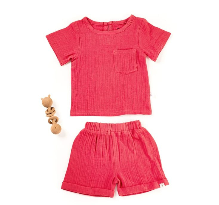 Coral Comfort Pocket Co-ord Set