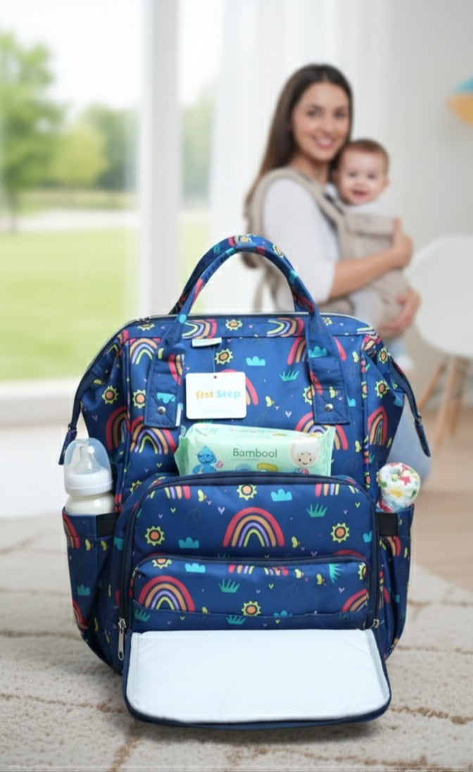 Blue Crown Diaper Backpack