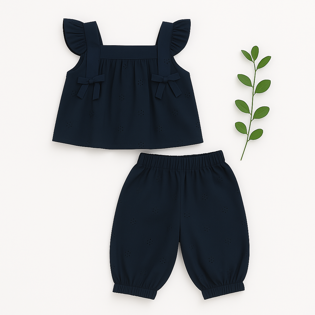 KOPA NAVY ROYALTY CHIKANKARI SET