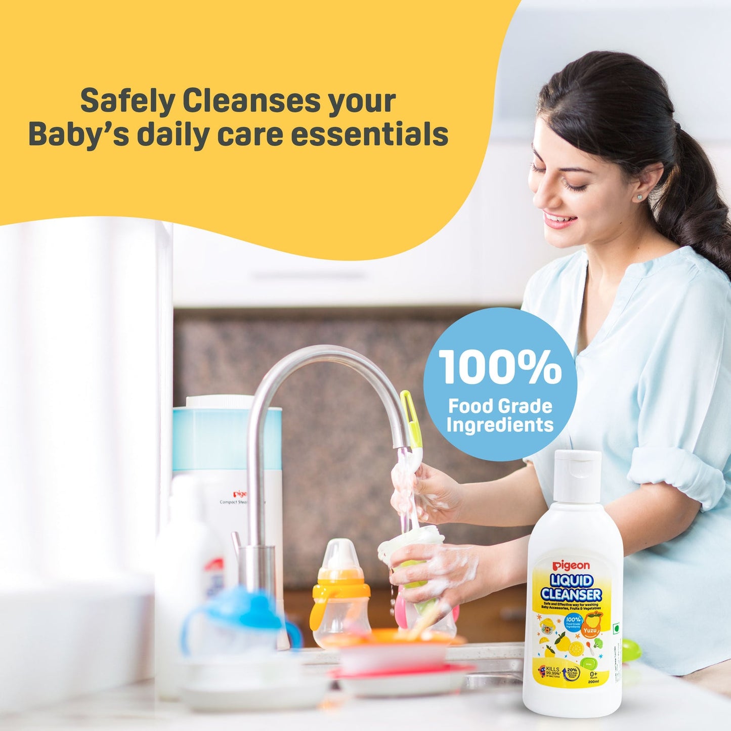 Liquid Cleanser Yuzu – Safe & Eco-Friendly Baby Bottle & Vegetable Cleaner