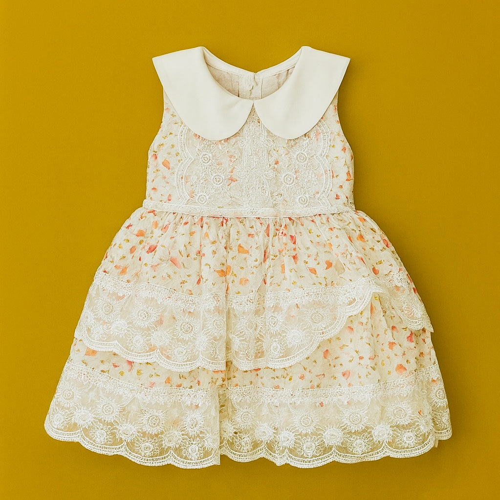 Charming Baby Girl Floral Frocks with Elegant Lace & Pastel Prints - Mamadada