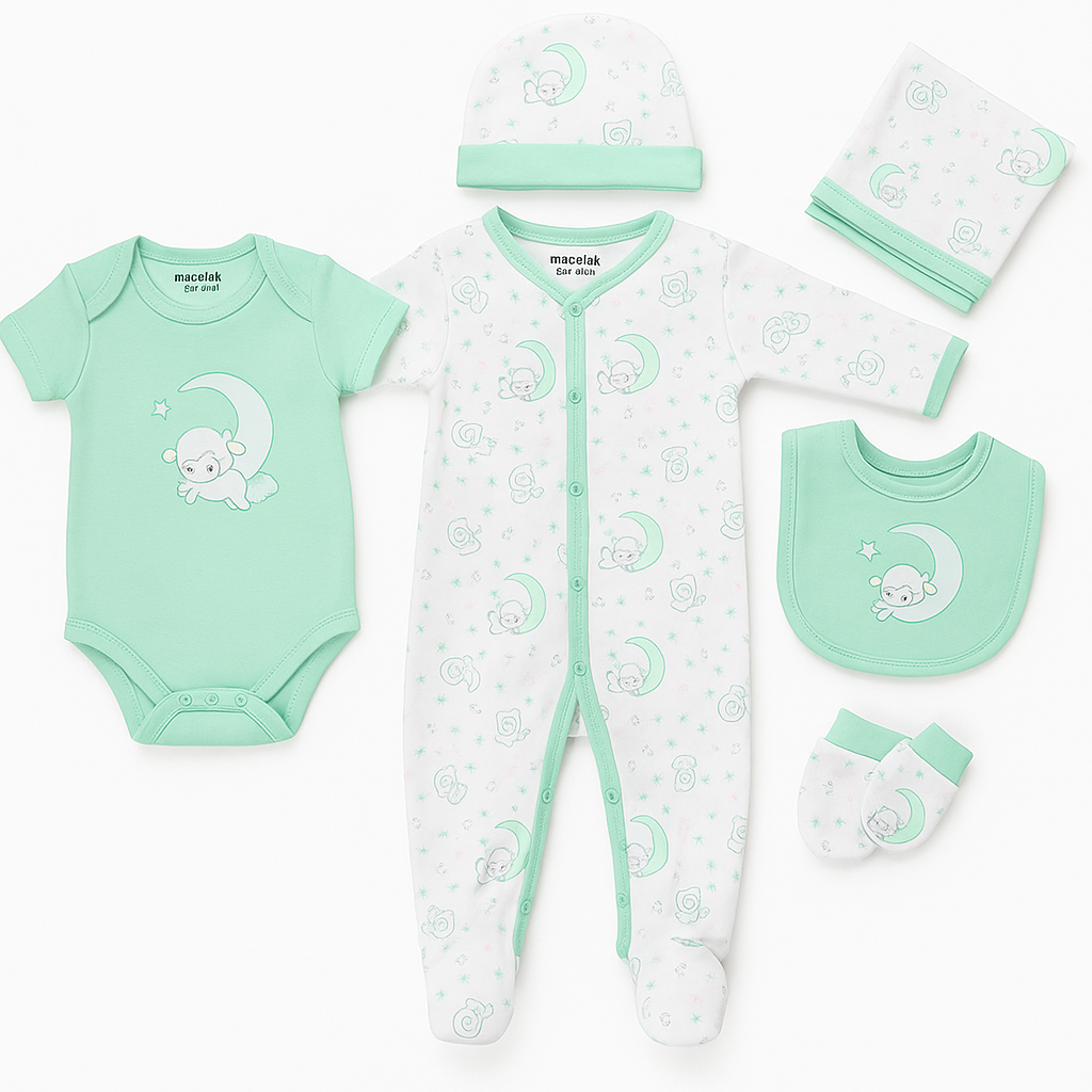 3889-NB ROMPERS GITF PACK OF 6