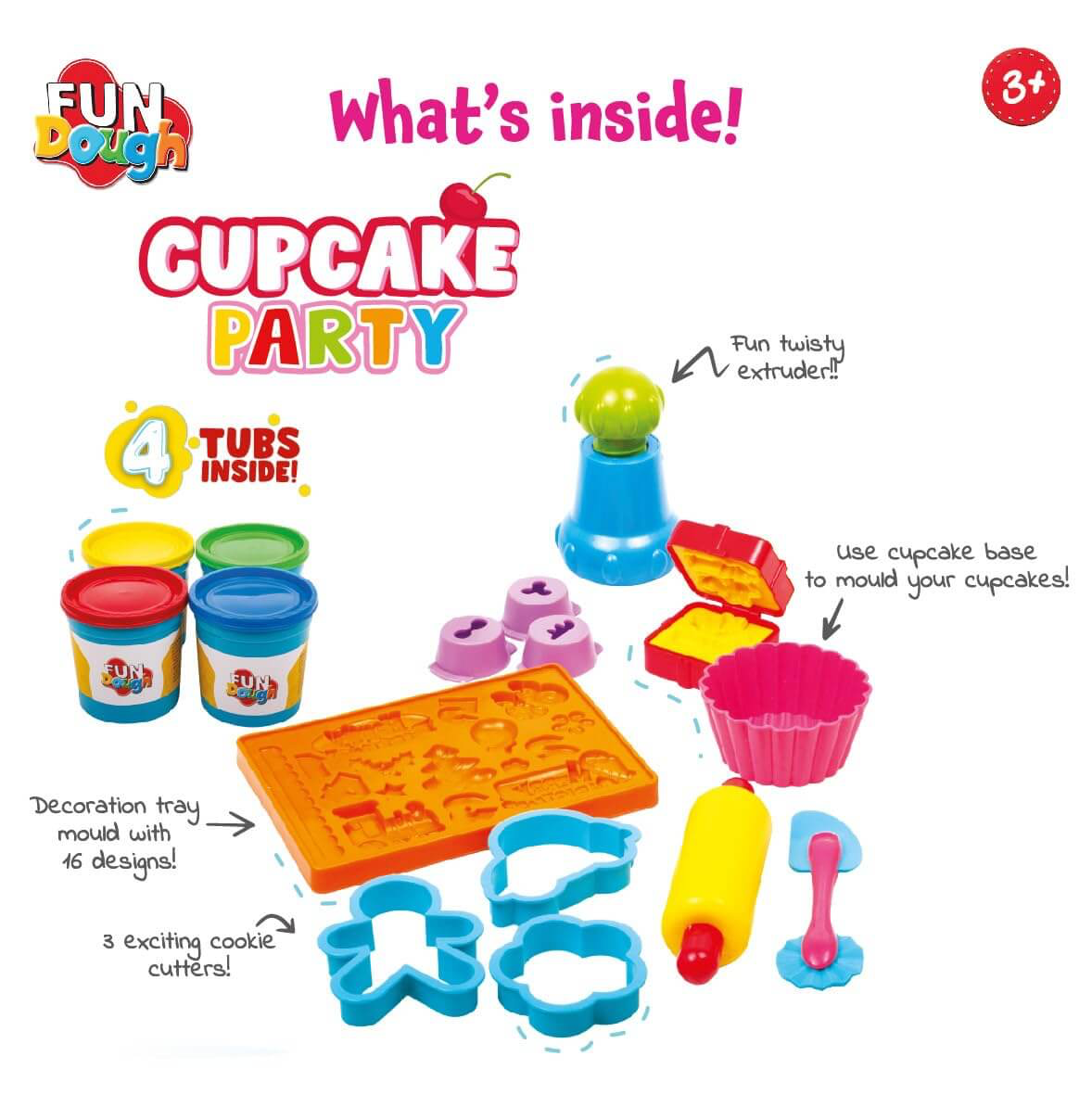 Funskool FunDough Cupcake Party – Creative Dough Play Kit - Mamadada