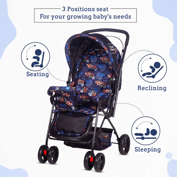 Mee Mee- Baby Pram with Adjustable Seating Positions and Reversible Handle