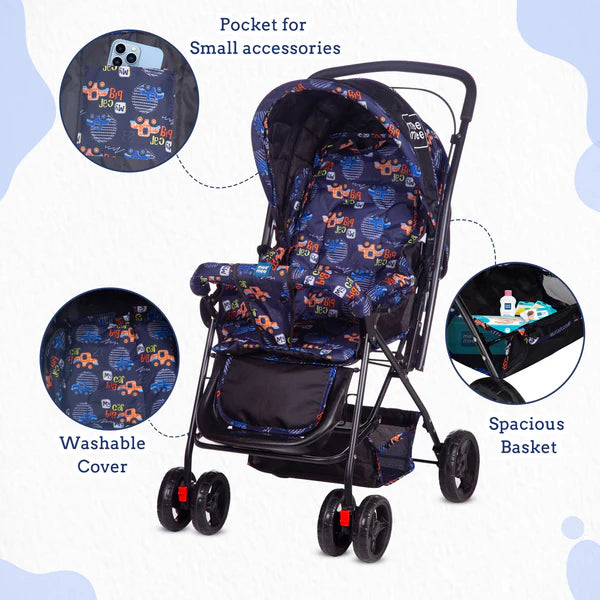 Mee Mee- Baby Pram with Adjustable Seating Positions and Reversible Handle