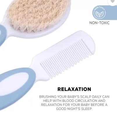 IE304 COMB AND BRUSH WITH NATURAL WOOL HAIR