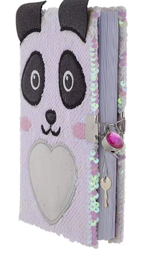 LK003 PANDA FLIP SEQUIN NOTEBOOK