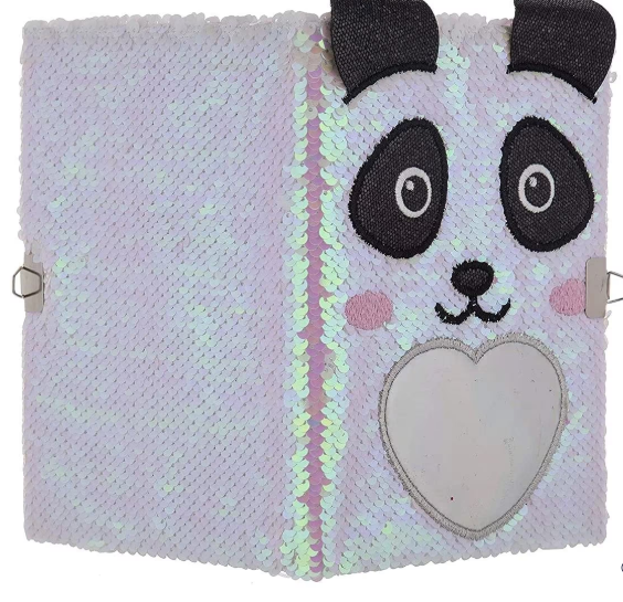 LK003 PANDA FLIP SEQUIN NOTEBOOK