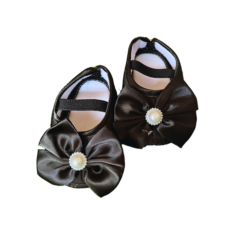 LH BLACK BOW BOOTIES