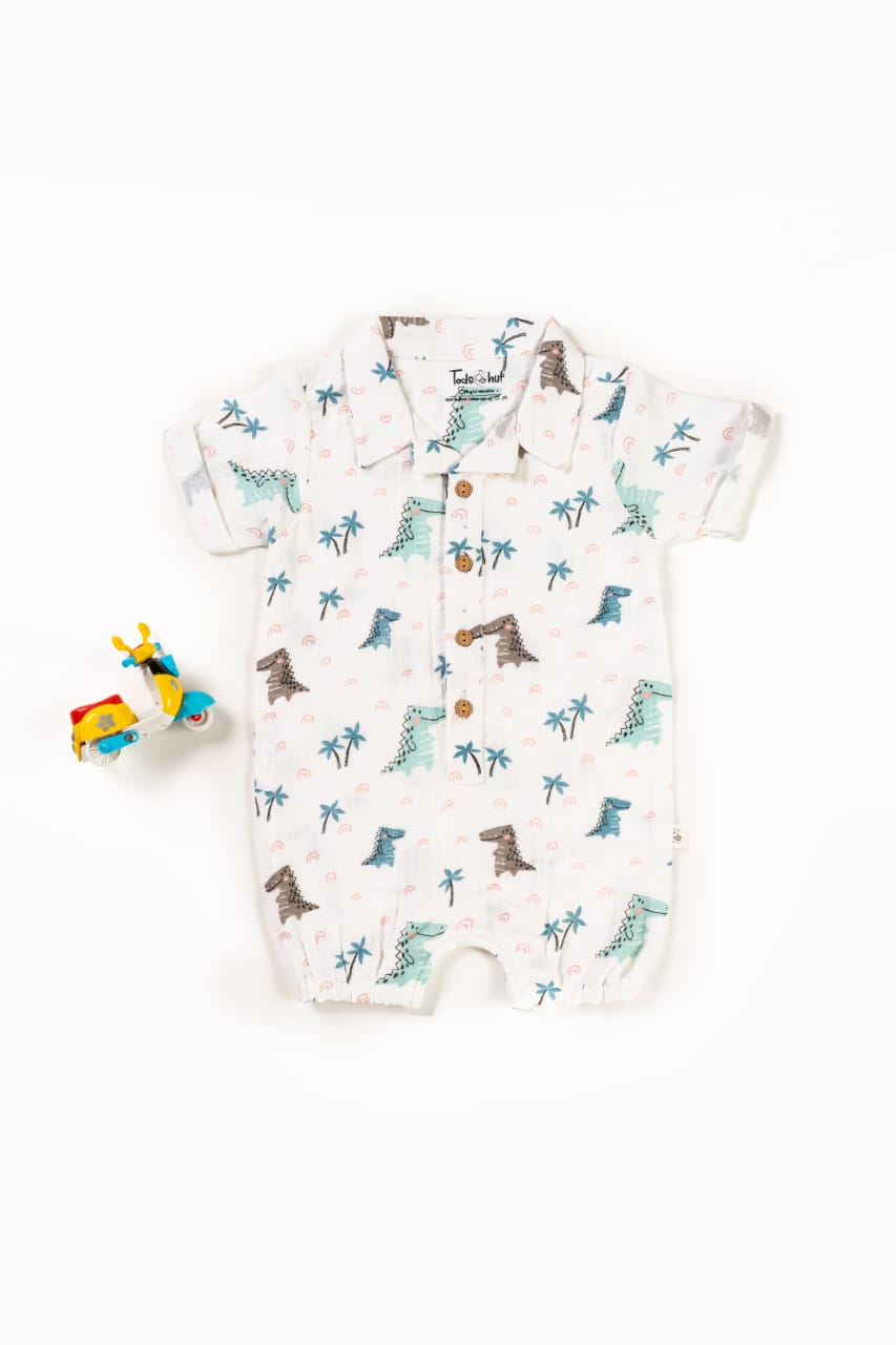 CRINKLED MUSLIN ROMPER HS