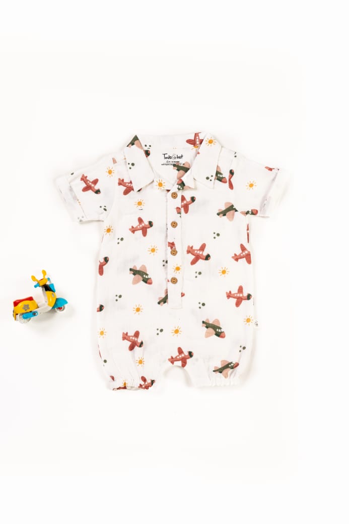 CRINKLED MUSLIN ROMPER HS