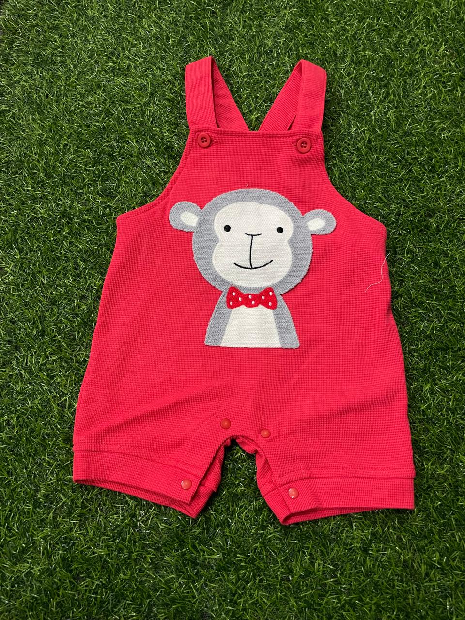 339-RED BOYS DENIM DUNGAREE