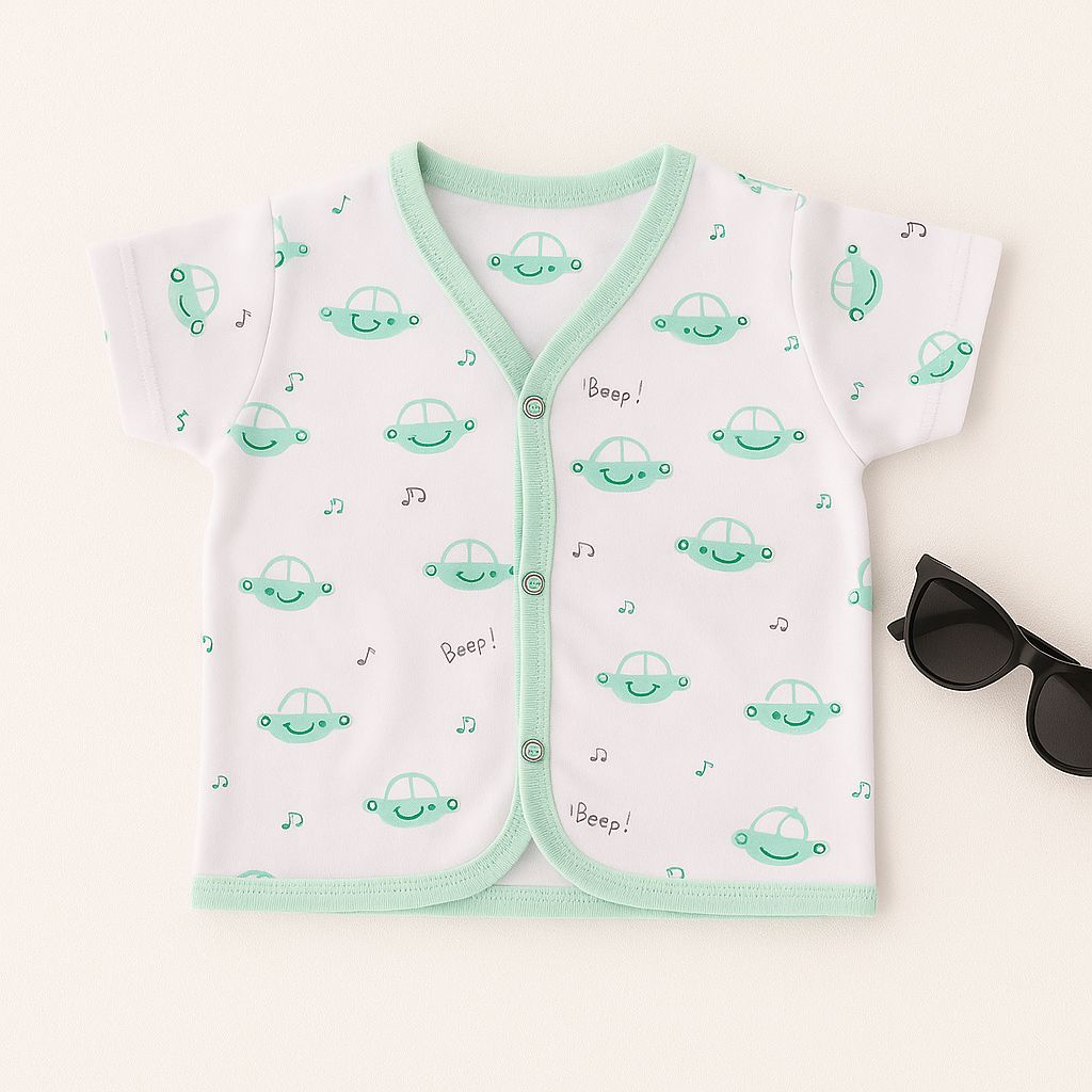 GREEN MUSICAL CAR PRINT