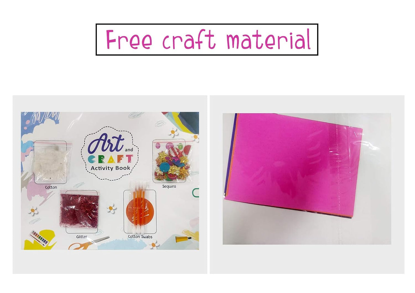 Pegasus - Art and Craft Activity Book B for 3-4 Year old kids with free craft material