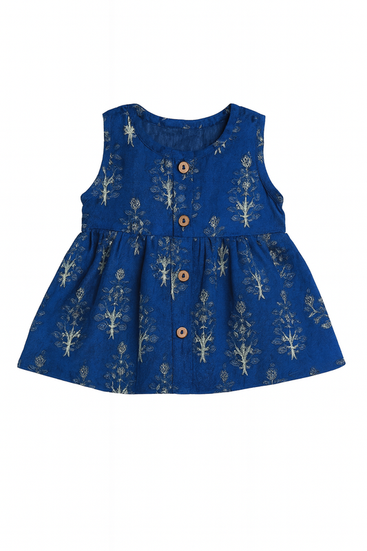 Indigo Blue Floral Dress