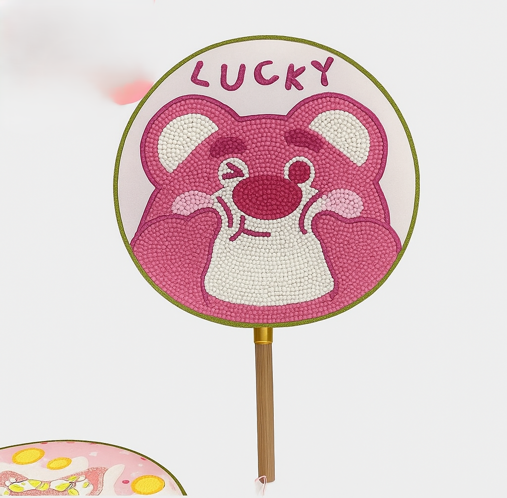 Lucky Bear Bead Art Fan