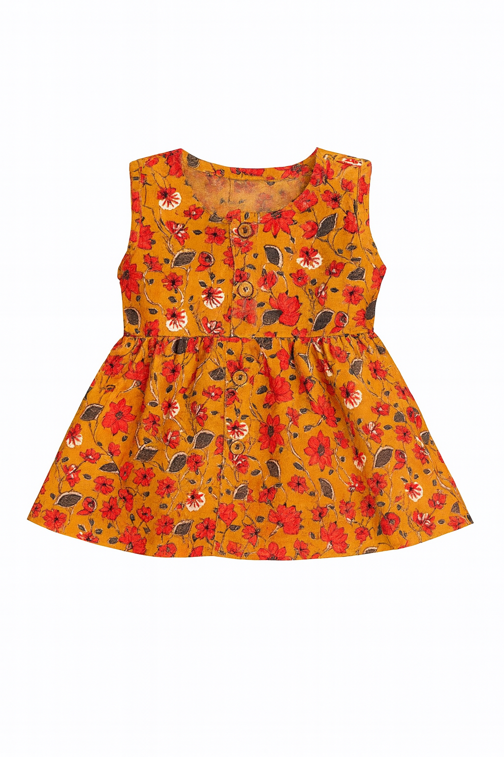 Mustard Floral Dress