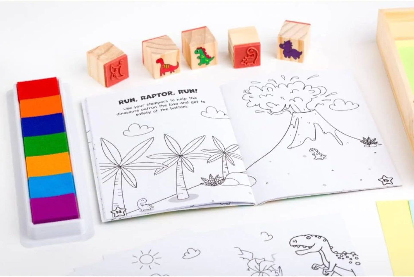Bookoli - Wooden Dinosaurs Stampers Set