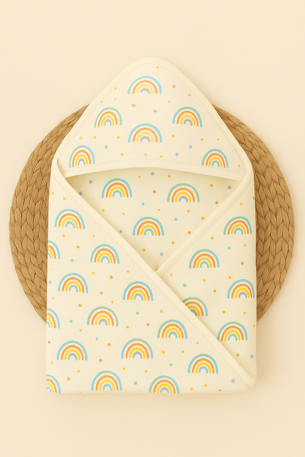 Rainbow Dreams Double-Layer Hooded Towel